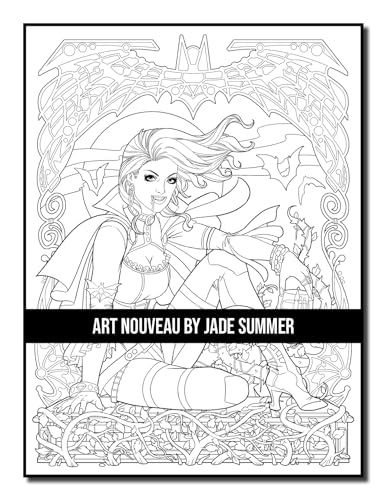 Art Nouveau: An Adult Coloring Book with Fantasy Women, Mythical Creatures, and Detailed Designs for Relaxation