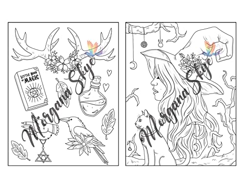 Witchcraft Coloring Book for Adults: Channel Your Creative Energy and Discover the Magic of Plants, Herbs, Crystals, and Beyond