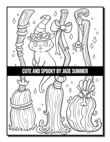 Cute and Spooky: A Halloween Coloring Book for Adults and Kids with Cute Characters, Spooky Scenes, and More! (Halloween Coloring Books)