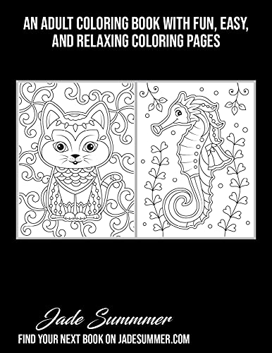 Animals for Beginners: An Adult Coloring Book with Fun, Easy, and Relaxing Coloring Pages