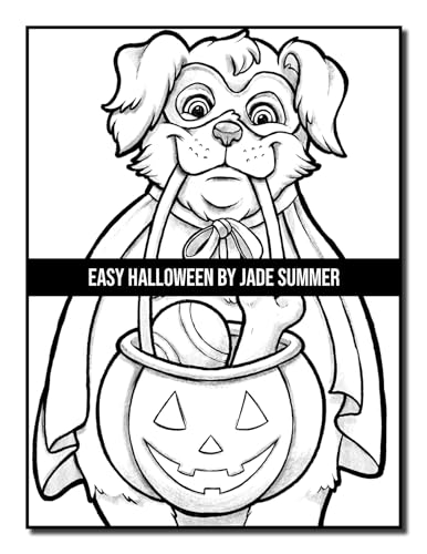 Easy Halloween: Large Print Designs for Adults and Seniors with 50 Simple Images to Celebrate Halloween! (Halloween Coloring Books)