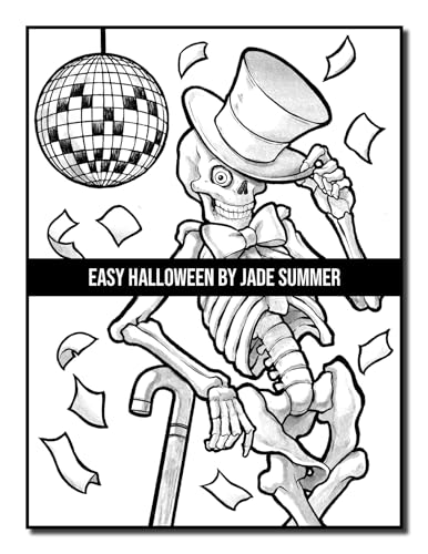 Easy Halloween: Large Print Designs for Adults and Seniors with 50 Simple Images to Celebrate Halloween! (Halloween Coloring Books)