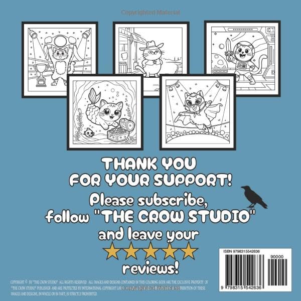 Bold and Easy Fuzzy Meowvies: An Adult, Teen and Kids Coloring Book Featuring 50 Coloring Pages With Cute, Cinema-Inspired Cat Friends
