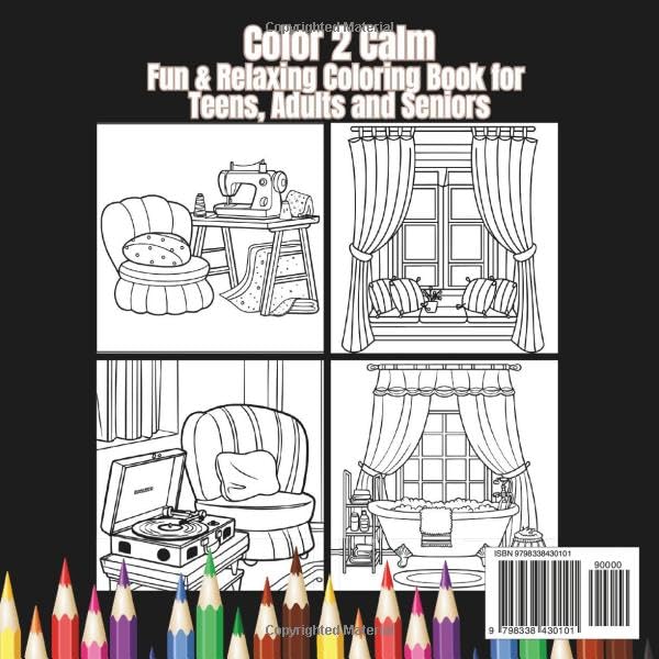 Bold & Easy Hygge Place Coloring Book for All Ages: Cozy & comfy spaces and your favorite relaxing hobbies | Hours of Creativity and Coloring