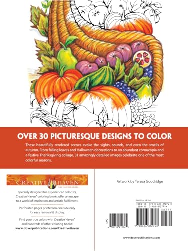 Creative Haven Autumn Scenes Coloring Book (Adult Coloring Books: Seasons)