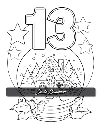 Christmas Countdown: An Advent Calendar Coloring Book with Easy Designs and Cute Scenes to Celebrate the Holiday Season (Christmas Coloring Books)
