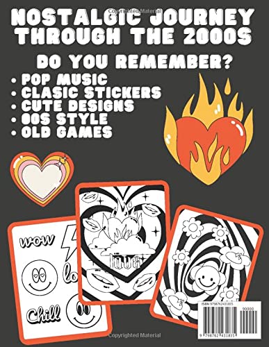 Y2K Aesthetic Coloring Book: Fun Nostalgic 2000 s Happy Birthday Gift for All Ages | Cute Designs for Adults Relaxation | Pages Includes: Smiley Faces | Flowers | Hearts | Butterflies | Emoji and More