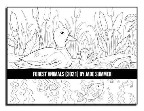 Forest Animals: An Adult Coloring Book with 50 Adorable Images of Woodland Creatures, Beautiful Flowers, Nature Scenes, and More!