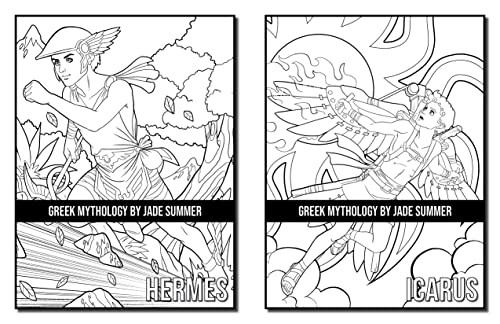 Greek Mythology: A Coloring Book for Adults and Kids with Powerful Gods, Beautiful Goddesses, Mythological Creatures and More!