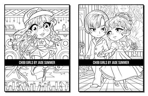 Chibi Girls: An Adult Coloring Book with Adorable Anime Characters, Fun Manga Animals, and Delightful Fantasy Scenes for Relaxation