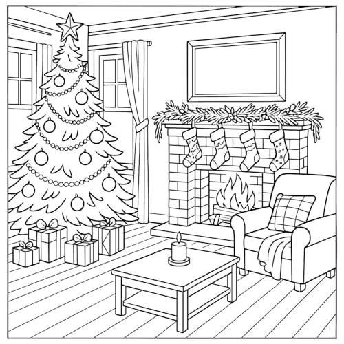 Holiday Homes Vol 2 Cozy Edition: Christmas Adult Coloring Book of Festive Cozy Houses for Winter Holidays