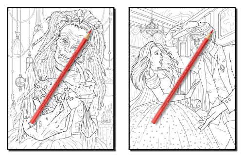 Nightmare: A Horror Coloring Book with Terrifying Monsters, Evil Women, Dark Fantasy Creatures, and Gothic Scenes for Relaxation