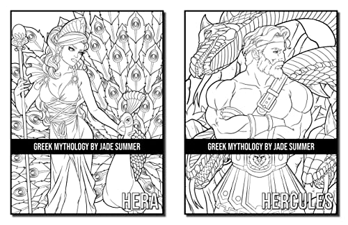 Greek Mythology: A Coloring Book for Adults and Kids with Powerful Gods, Beautiful Goddesses, Mythological Creatures and More!