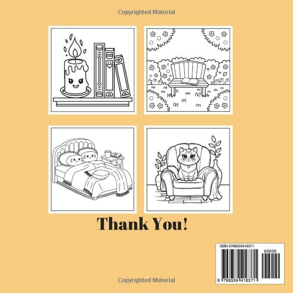 Bold and Easy Hygge Place Coloring Book: 55 coloring pages great for teens and adults.