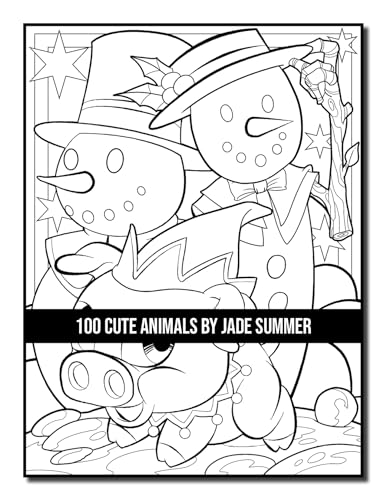 100 Cute Animals: An Adult Coloring Book with Dogs, Cats, Horses, Owls, Elephants, Monkeys, and Many More! (Cute Animal Coloring Books)