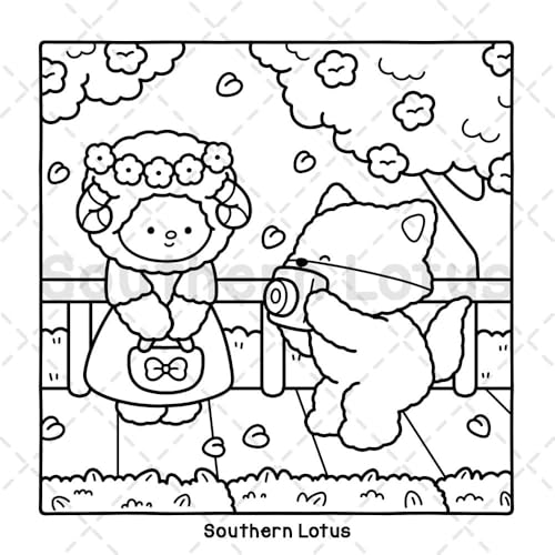 Fuzzy In Love: Coloring Book for Adults and Teens Featuring Little Fuzzy Animals in Love Moments and Cozy Activities, Cute Designs for Relaxation and Chill (Fuzzy Buddies)