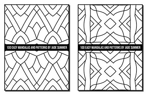100 Easy Mandalas and Patterns: A Mandala Coloring Book for Adults with Fun, Simple, and Relaxing Coloring Pages (Easy Coloring Books)