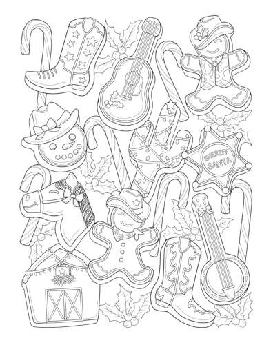 Creative Haven Country Western Christmas Coloring Book (Adult Coloring Books: Christmas)