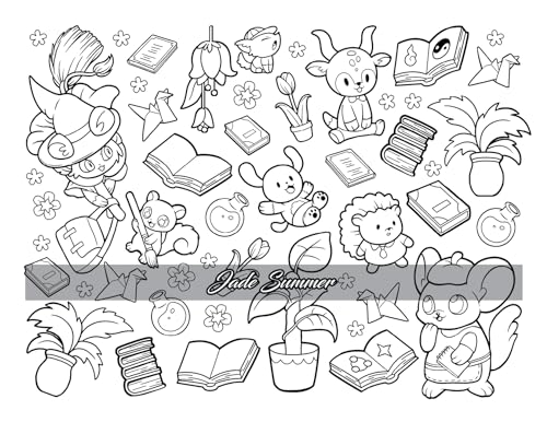 Kawaii Town: Coloring Book with Cute Animals, Tiny Buildings, and Playful Scenes for Stress Relief and Relaxation