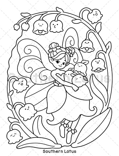 Fresh Glow: Coloring Book for Adults and Teens with Cute and Easy Designs of Charming Fairies and Lovely Sprites Enjoying Spring Moments, Cozy Drawings for Relaxation (Cute & Easy Coloring)