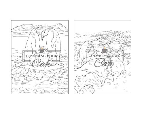 100 Wildlife Scenes: An Adult Coloring Book Featuring 100 Most Beautiful Wildlife Scenes with Animals, Birds and Flowers from Oceans, Jungles, Forests and Savannas