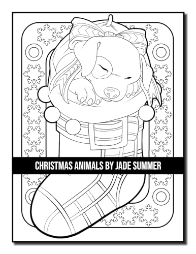 Christmas Animals: An Adult Coloring Book with Cute Holiday Animals and Relaxing Christmas Scenes (Christmas Coloring Books)