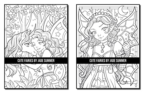 Cute Fairies: An Adult Coloring Book with Adorable Fairy Girls and Delightful Fantasy Scenes for Relaxation