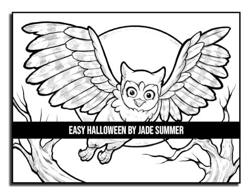 Easy Halloween: Large Print Designs for Adults and Seniors with 50 Simple Images to Celebrate Halloween! (Halloween Coloring Books)