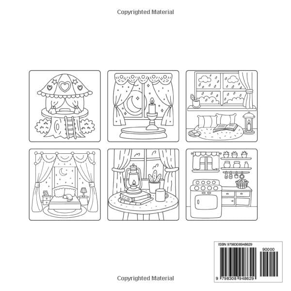 Hygge Place Coloring Book: Bold and Easy Stress Relief Designs for Adults and Teens (Bold & Easy Coloring)