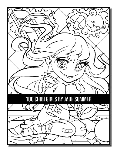 100 Chibi Girls: An Adult Coloring Book Collection with Cute Girls, Fantasy, Horror, Christmas, and More!