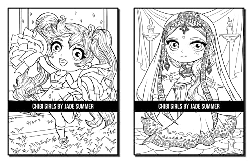 Chibi Girls: An Adult Coloring Book with Adorable Anime Characters, Fun Manga Animals, and Delightful Fantasy Scenes for Relaxation
