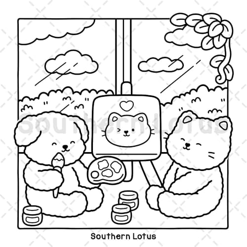 Fuzzy In Love: Coloring Book for Adults and Teens Featuring Little Fuzzy Animals in Love Moments and Cozy Activities, Cute Designs for Relaxation and Chill (Fuzzy Buddies)