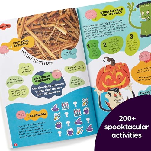 brainPLAY Halloween Puzzles: Over 200 Spell-Binding Mazes, Halloween Fill in the Blank, Mini Puzzles and MoreSilly Spooky Fun for Kids 7 and Up (brainPLAY Puzzle Books)