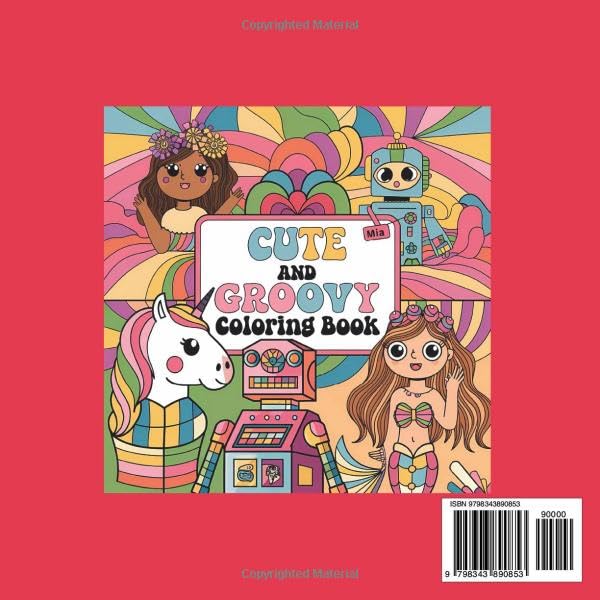 Cute & Groovy Coloring Book for Adults and Kids: 101 Pages of Bold and Easy, Simple Designs for Relaxation: Featuring Lovely Things in Big, ... and Creative Enjoyment (8.5 x 8.5 inches)