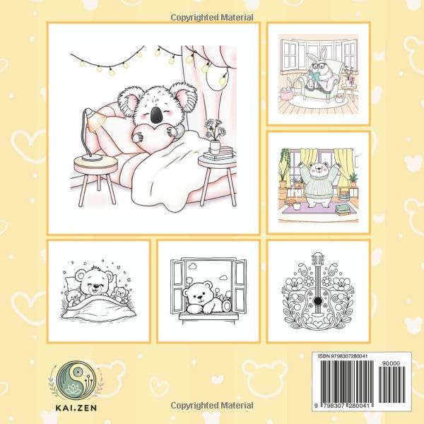 Hygge Hour: Coloring Book for Adults and Teens Featuring Cute and Cozy Animal Characters with Bold and Easy Designs for Relaxation and Mindfulness (Hygge Homes)