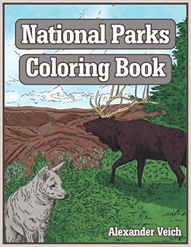 National Parks Coloring Book: Forest and Country Scenes - Beautiful Landscapes for Adults and Kids