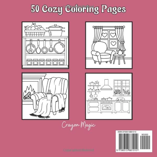 Hygge Place Bold & Easy Coloring Book |: Simple and Cozy Illustrations for Women and Teens – Perfect for Relaxation.