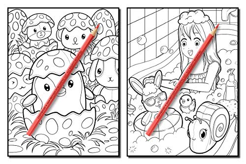 Stuffed Animals: An Adorable Coloring Book with Cute Animals, Playful Kids, and Fun Scenes for Relaxation (Cute Animal Coloring Books)