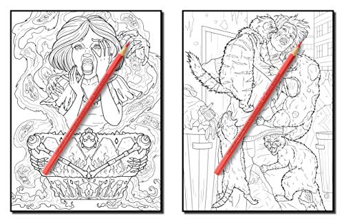 Nightmare: A Horror Coloring Book with Terrifying Monsters, Evil Women, Dark Fantasy Creatures, and Gothic Scenes for Relaxation