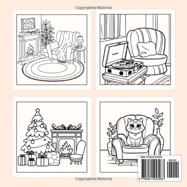 Hygge Place coloring book: A warm and Peaceful Escape into the world of hygge, coloring book for teens,adults,...