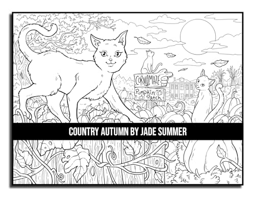 Country Autumn: An Adult Coloring Book with 50 Detailed Images of Charming Country Scenes, Beautiful Fall Landscapes, and Lovable Farm Animals (Country Coloring Books)