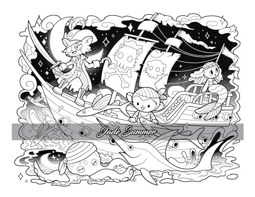 Kawaii Town: Coloring Book with Cute Animals, Tiny Buildings, and Playful Scenes for Stress Relief and Relaxation