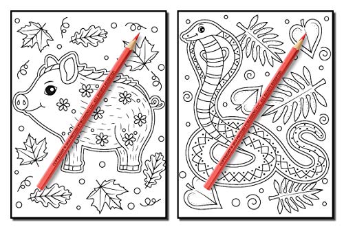 Animals for Beginners: An Adult Coloring Book with Fun, Easy, and Relaxing Coloring Pages