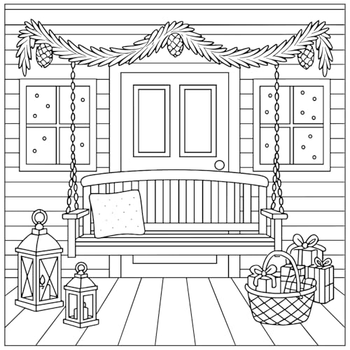 Holiday Homes Vol 2 Cozy Edition: Christmas Adult Coloring Book of Festive Cozy Houses for Winter Holidays