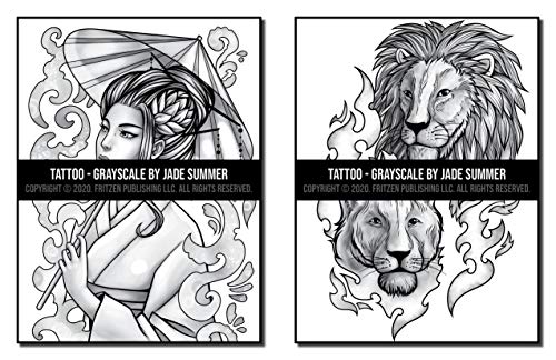 Tattoos Grayscale: An Adult Coloring Book with Awesome, Sexy, and Relaxing Tattoo Designs for Men and Women (Grayscale Coloring Books)