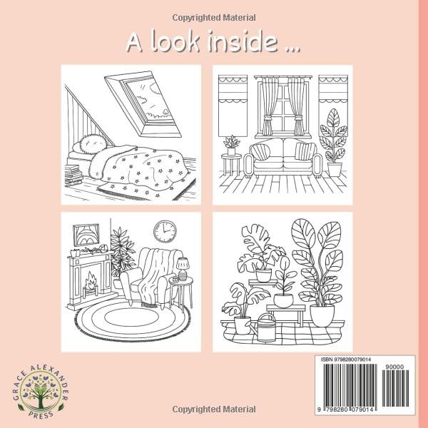 Cozy Hygge Places Cute and Comfy Coloring Book: Perfect Places Coloring | Creative Stress Relief and Relaxation | Kids, Teens and Adult Bold Fun (Cute & Cozy Coloring)