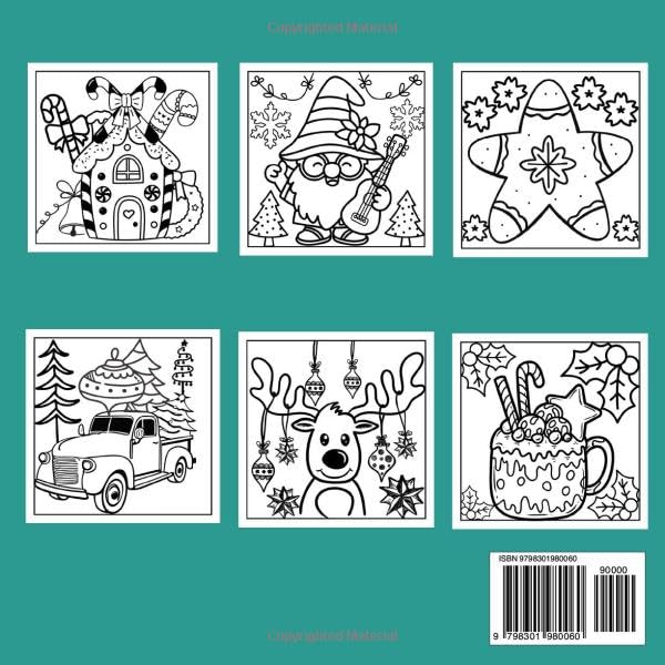 Bold and Easy Christmas Coloring Book: Simple and Charming Festive Designs for All Ages (Coloring Book for Adults)