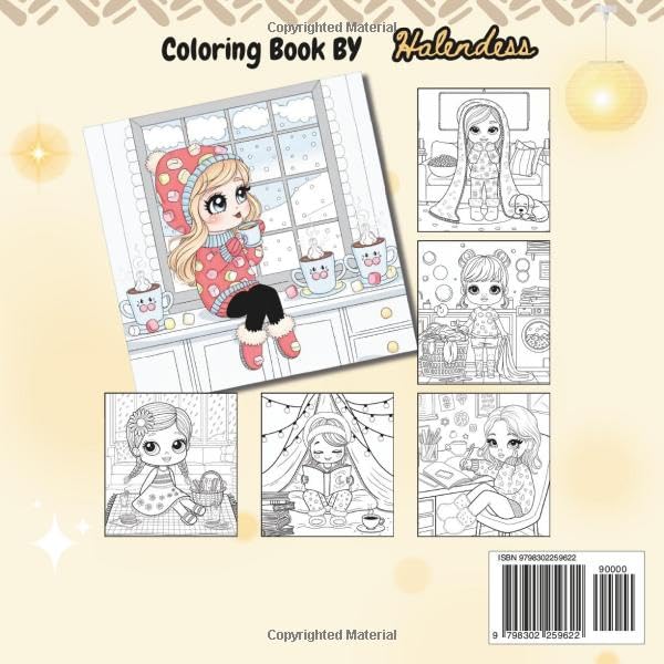 Girl Moments At Home: Coloring Book for Teens and Adults Featuring Various Activities at Cozy Places for Relaxation and Stress Relief