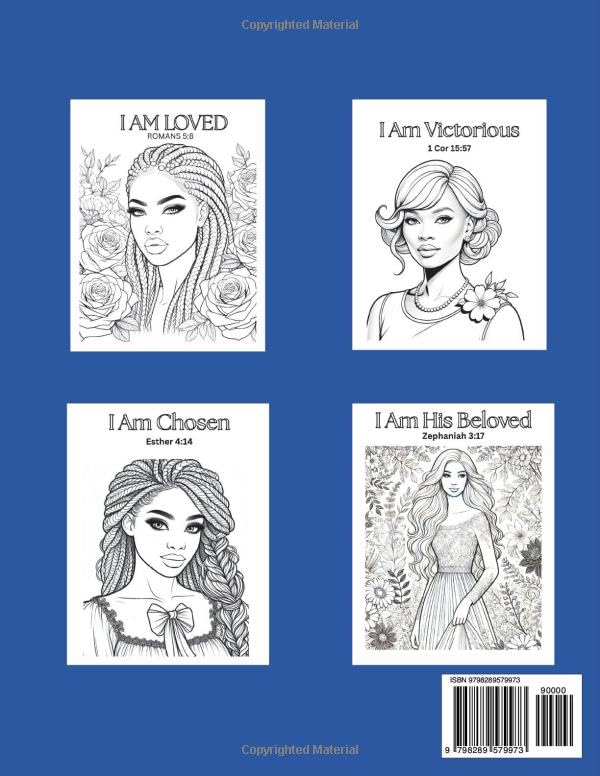 God Says I Am : Inspirational Coloring Book For Black Women
