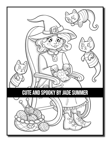 Cute and Spooky: A Halloween Coloring Book for Adults and Kids with Cute Characters, Spooky Scenes, and More! (Halloween Coloring Books)
